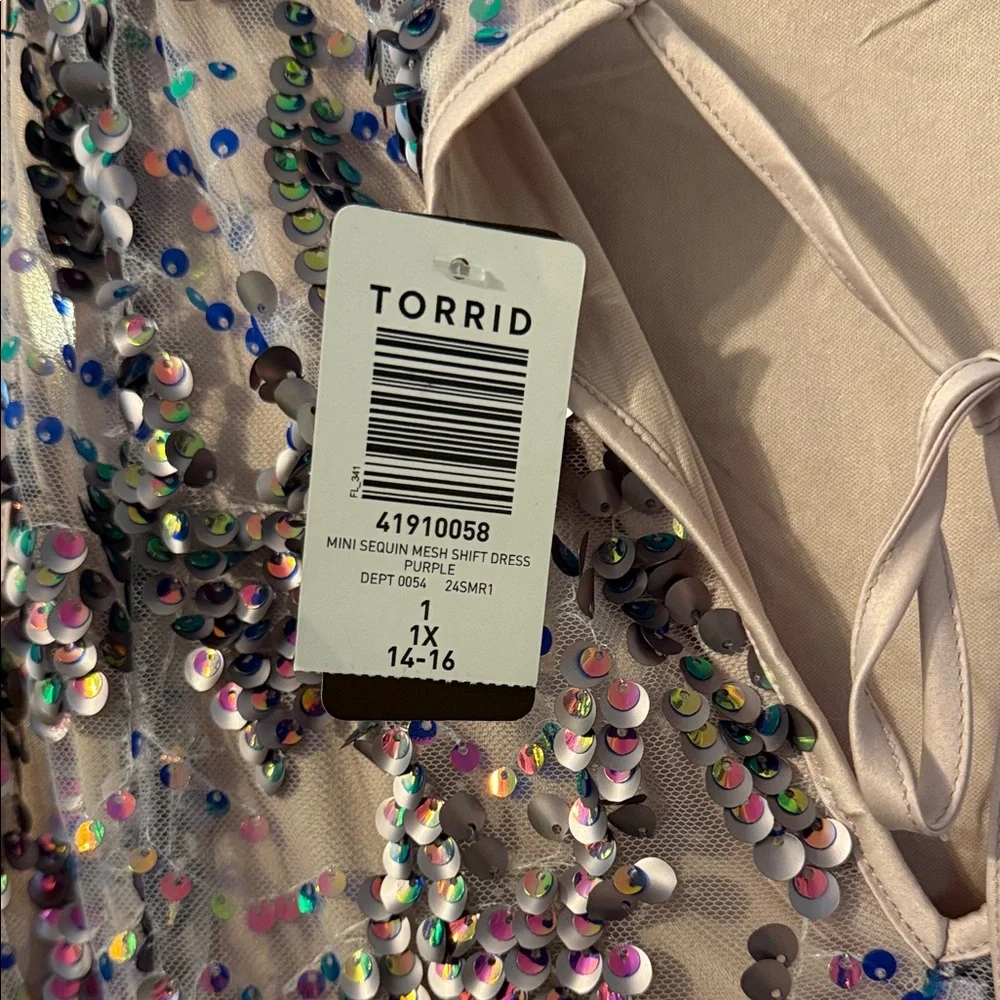 Torrid Lavender Sequin Mini Dress - Picture 2 of 3